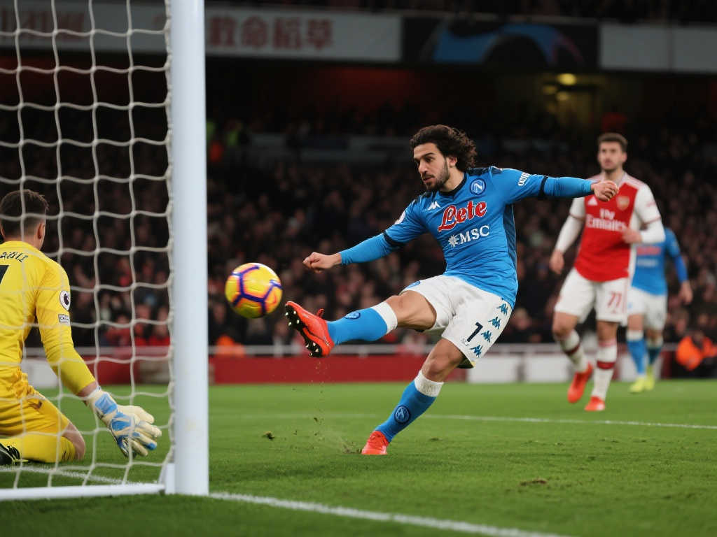 枪手险中求胜！克瓦拉茨赫利亚弧线球击中门柱